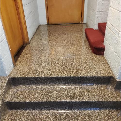 Enduracrete:terrazzo after service