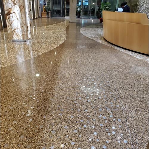 Enduracrete:terrazzo after service
