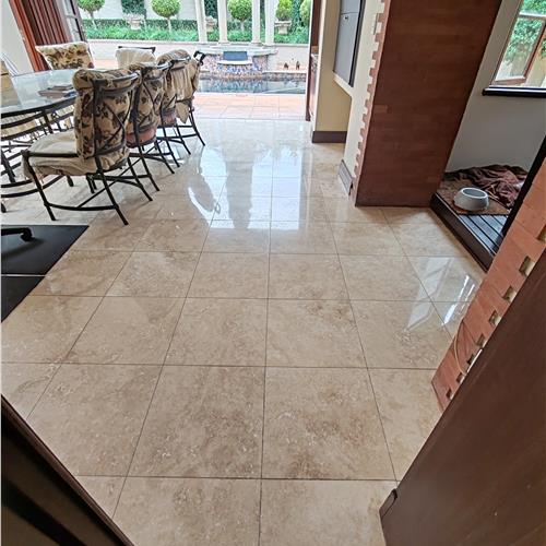 Travertine after service