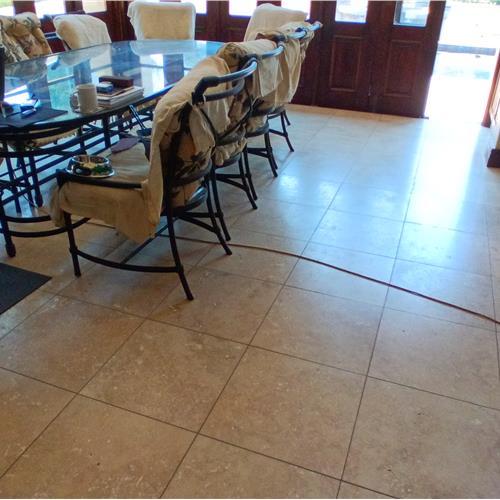 Travertine before service