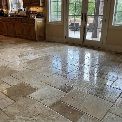 Travertine after service