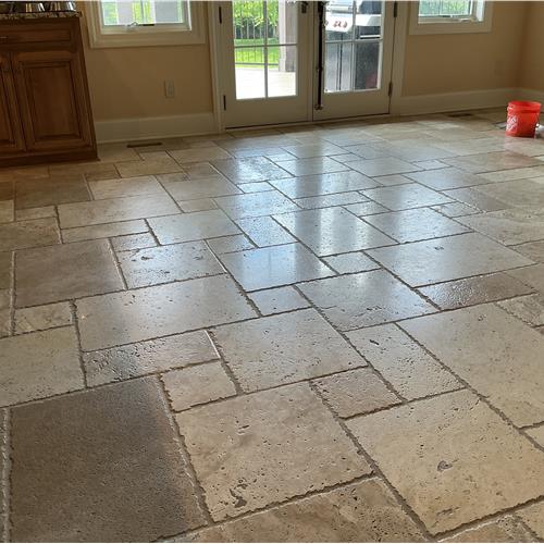 Travertine before service