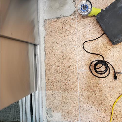 Terrazzo before service