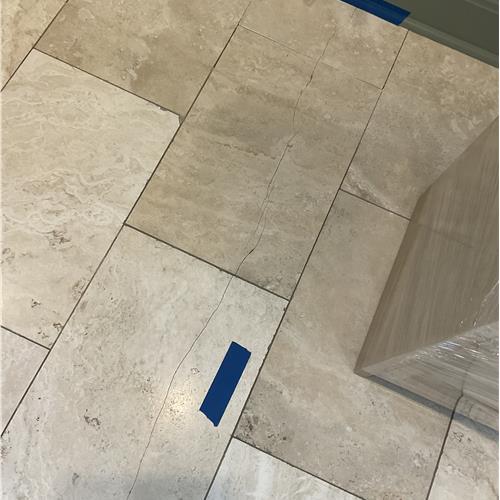 Travertine before service