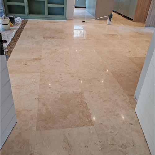 Travertine after service