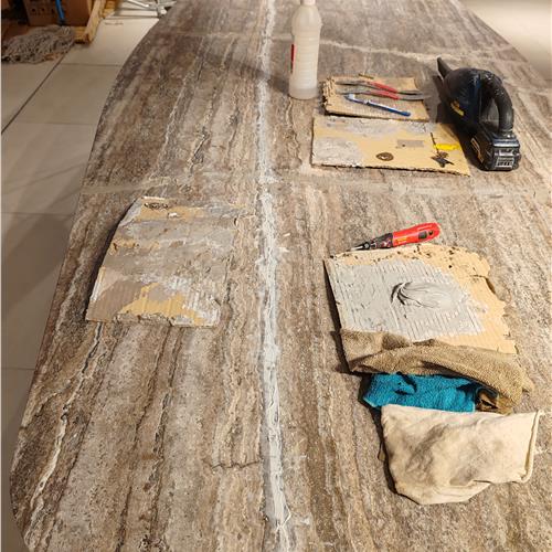 Travertine before service