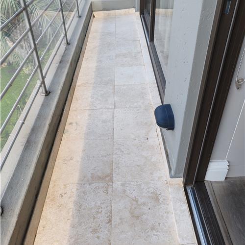 Travertine after service
