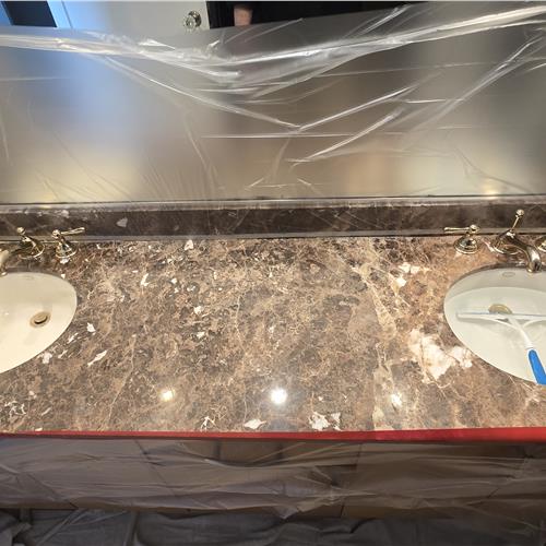 Ceramic (tile and grout) before service