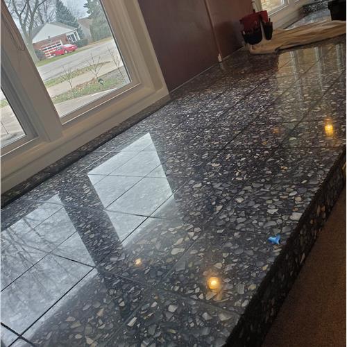 Enduracrete:terrazzo after service